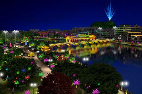 城市景觀照明設計規劃內容及景觀實景圖