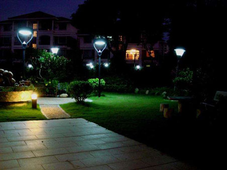 庭院設計中燈具的應用及實景圖