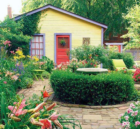 花園設計中包含的元素及效果實景圖